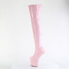 CRAZE-3000 Plateau Pony Overknee Stiefel - Rosa Lack von Pleaser – Ansicht 3