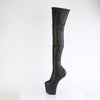 CRAZE-3000 Plateau Pony Overknee Stiefel - Schwarz Matt von Pleaser – Ansicht 3