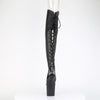CRAZE-3019 Plateau Pony Overknee Stiefel - Schwarz Matt von Pleaser – Ansicht 4