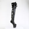 CRAZE-3028 Plateau Pony Overknee Stiefel - Schwarz Lack von Pleaser – Ansicht 5