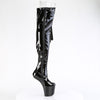 CRAZE-3050 Plateau Pony Overknee Stiefel - Schwarz Lack von Pleaser – Ansicht 5