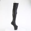 CRAZE-3050 Plateau Pony Overknee Stiefel - Schwarz Matt von Pleaser – Ansicht 5