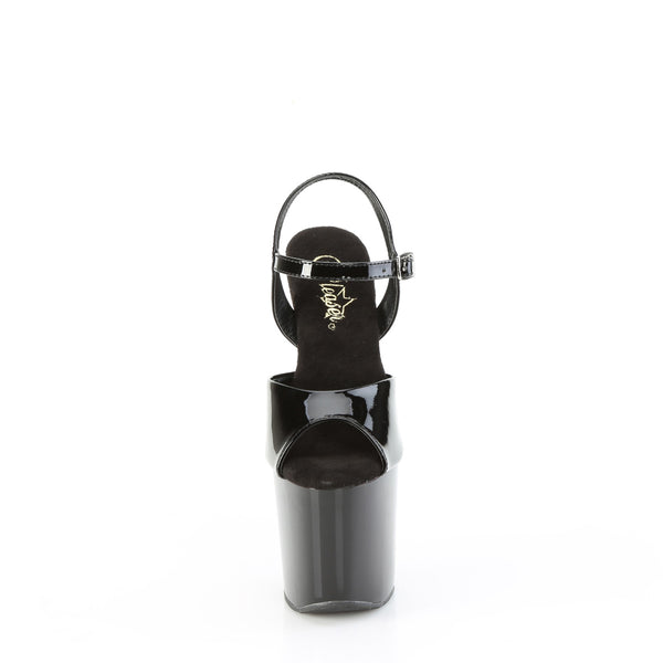CRAZE-809 Plateau Pony Sandaletten - Schwarz Lack von Pleaser – Ansicht 2