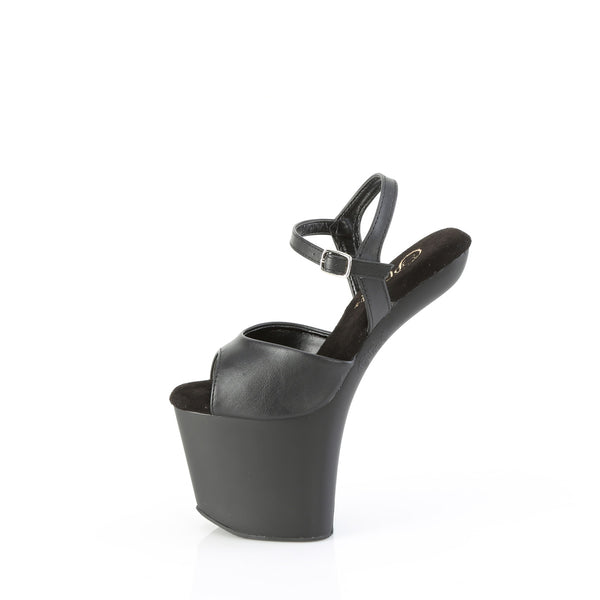 CRAZE-809 Plateau Pony Sandaletten - Schwarz Matt von Pleaser – Ansicht 3