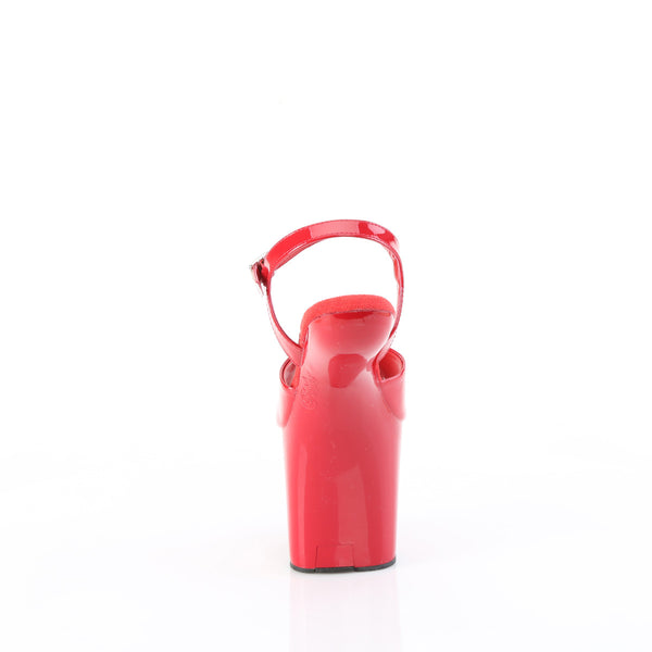 CRAZE-809 Plateau Sandaletten - Rot Lack von Pleaser – Ansicht 4