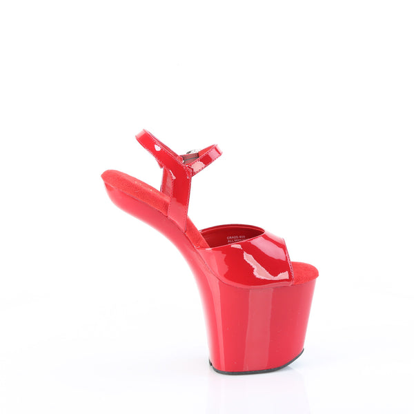 CRAZE-809 Plateau Sandaletten - Rot Lack von Pleaser – Ansicht 5