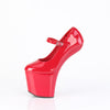 CRAZE-880 Plateau Pumps - Rot Lack von Pleaser – Ansicht 3