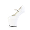 CRAZE-880 Plateau Mary Jane Pumps - Weiß Lack von Pleaser – Ansicht 3