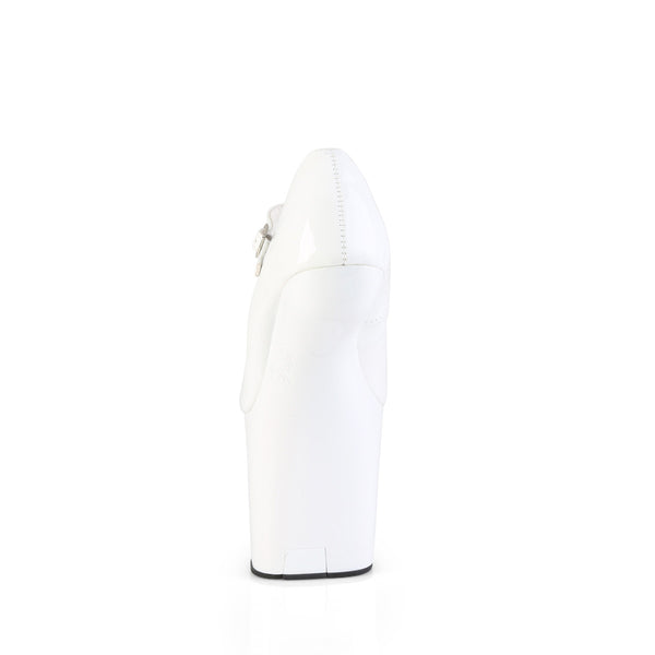 CRAZE-880 Plateau Mary Jane Pumps - Weiß Lack von Pleaser – Ansicht 4