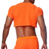 Orangenes transparentes Crop Top für sündige Partynächte von TOF Paris – Ansicht 5