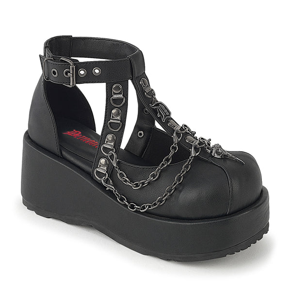CUBBY-28 Plateau Schuhe Schwarz Matt von DemoniaCult