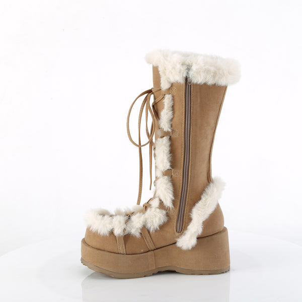 CUBBY-311 Plateau Stiefel - Beige/Weiß von DemoniaCult – Ansicht 3