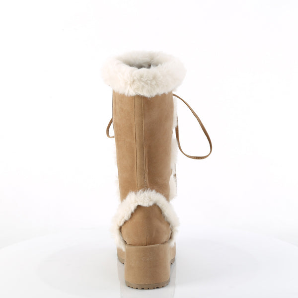 CUBBY-311 Plateau Stiefel - Beige/Weiß von DemoniaCult – Ansicht 4