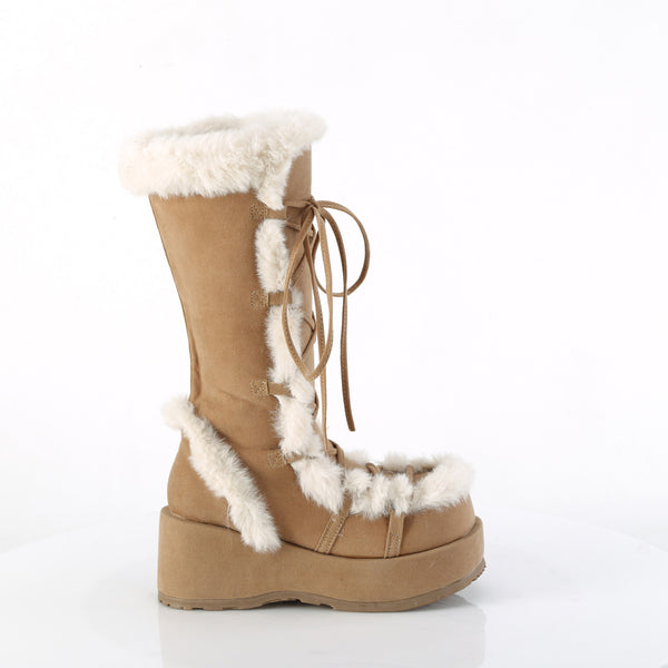 CUBBY-311 Plateau Stiefel - Beige/Weiß von DemoniaCult – Ansicht 5