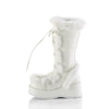CUBBY-311 Plateau Stiefel Weiß Matt mit Fell von DemoniaCult – Ansicht 3