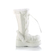 CUBBY-311 Plateau Stiefel Weiß Matt mit Fell von DemoniaCult – Ansicht 5