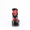 CUBBY-57 Plateau Stiefeletten - Schwarz/Rot von DemoniaCult – Ansicht 2