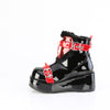 CUBBY-57 Plateau Stiefeletten - Schwarz/Rot von DemoniaCult – Ansicht 3