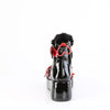 CUBBY-57 Plateau Stiefeletten - Schwarz/Rot von DemoniaCult – Ansicht 4