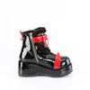 CUBBY-57 Plateau Stiefeletten - Schwarz/Rot von DemoniaCult – Ansicht 5