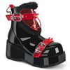 CUBBY-57 Plateau Stiefeletten - Schwarz/Rot von DemoniaCult