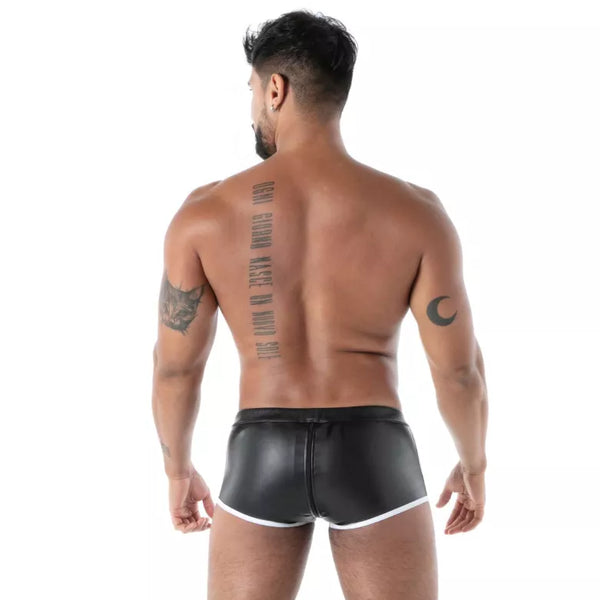 Schwarzer Kinky Zip Trunk-Slip von TOF Paris – Ansicht 4
