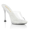 CUPID-401 - Pantoletten - Silber/Transparent von Fabulicious