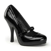 CUTIEPIE-02 Plateau Pumps Schwarz Lack von Pin Up Couture