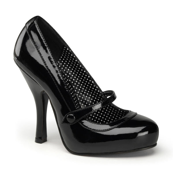 CUTIEPIE-02 Plateau Pumps Schwarz Lack von Pin Up Couture