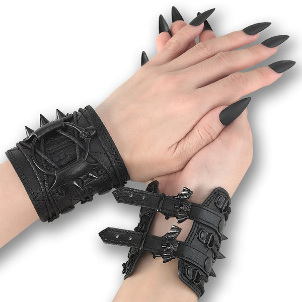 DA-406 Armmanschetten Schwarz Matt von DemoniaCult