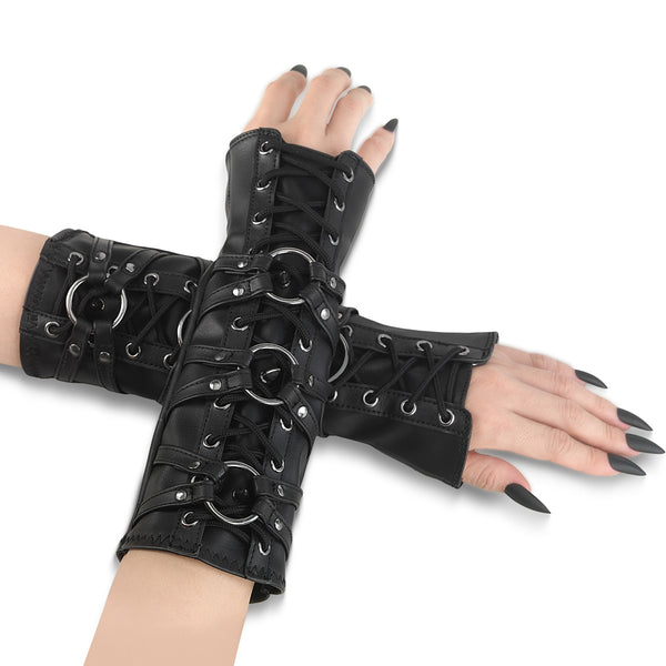 DA-462 Armstulpen Schwarz Matt von DemoniaCult