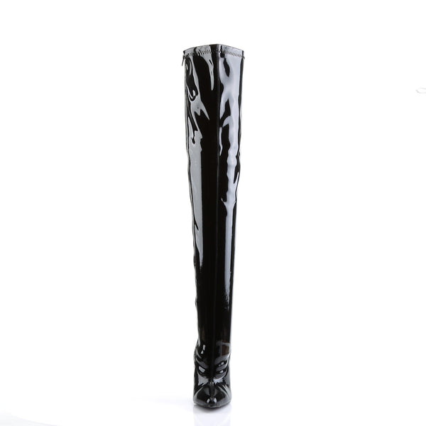 DAGGER-3000 Overknee Stiefel Schwarz von Devious – Ansicht 2