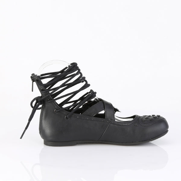 DAISY-11 Schnürrschuh - Schwarz Matt von DemoniaCult – Ansicht 5