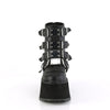 DAMNED-105 Plateau Stiefeletten - Schwarz Matt von DemoniaCult – Ansicht 2