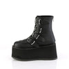 DAMNED-105 Plateau Stiefeletten - Schwarz Matt von DemoniaCult – Ansicht 3