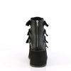 DAMNED-105 Plateau Stiefeletten - Schwarz Matt von DemoniaCult – Ansicht 4