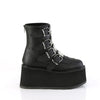 DAMNED-105 Plateau Stiefeletten - Schwarz Matt von DemoniaCult – Ansicht 5