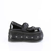 DAMNED-20 Plateau Schuh Mary Janes - Schwarz Lack von DemoniaCult – Ansicht 5