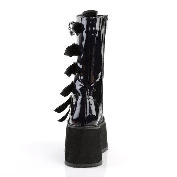 DAMNED-225 Plateau Stiefel Schwarz Lack Holo von DemoniaCult – Ansicht 4