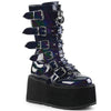 DAMNED-225 Plateau Stiefel Schwarz Lack Holo von DemoniaCult