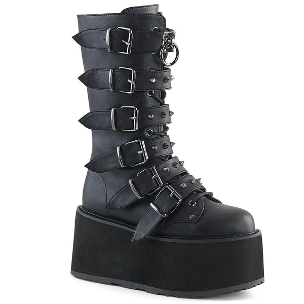 DAMNED-225 Plateau Stiefel Schwarz | DemoniaCult SALE