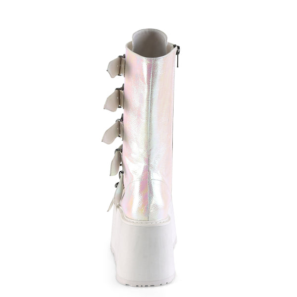 DAMNED-225 Plateau Stiefel Weiss von DemoniaCult – Ansicht 4