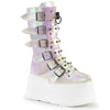 DAMNED-225 Plateau Stiefel Weiss von DemoniaCult