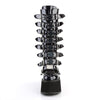 DAMNED-318 Plateau Stiefel Schwarz lack von DemoniaCult – Ansicht 2