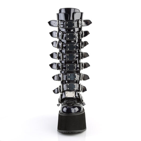 DAMNED-318 Plateau Stiefel Schwarz lack von DemoniaCult – Ansicht 2