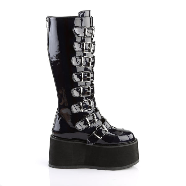 DAMNED-318 Plateau Stiefel Schwarz lack von DemoniaCult – Ansicht 5