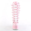 DAMNED-318 Plateau Stiefel - Rosa Lack HOLO Effekt von DemoniaCult – Ansicht 2