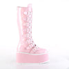 DAMNED-318 Plateau Stiefel - Rosa Lack HOLO Effekt von DemoniaCult – Ansicht 5