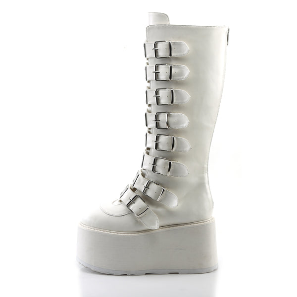 DAMNED-318 Plateau Stiefel Weiss von DemoniaCult – Ansicht 3
