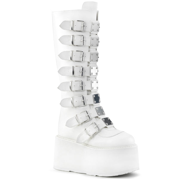 DAMNED-318 Plateau Stiefel Weiss von DemoniaCult